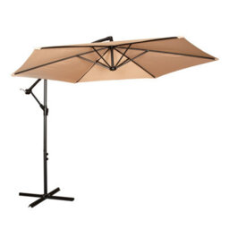 Samuel Alexander 3M Cantilever Parasol In Beige With Crank Handle For Patio Garden Banana Parasol With Uv Protection - thumbnail 9
