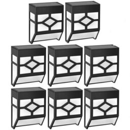 Taylor & Brown 8 Pack Solar Fence Lights, Waterproof Led Decorative Outdoor Lamps For Garden, Patio, Wall, Gate, Yard & Stairway