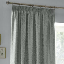 Appletree Worcester Pair Of Green Pencil Pleat Curtains With Tie-Backs - thumbnail 2