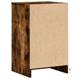 Berkfield Bedside Cabinet With Led Lights Smoked Oak Engineered Wood - thumbnail 8