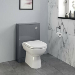 Affine Modern Bathroom Toilet & Basin Sink Vanity Unit Furniture 900mm Gloss Grey - thumbnail 6
