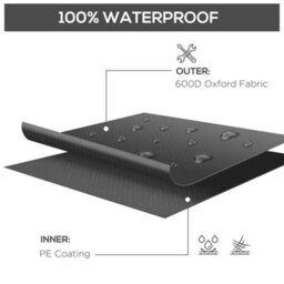 Uv Rain Protective Cover Or Garden Wicker Rattan Black - thumbnail 3