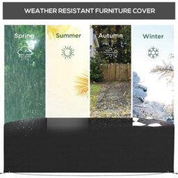 Uv Rain Protective Cover Or Garden Wicker Rattan Black - thumbnail 4