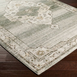 Livabliss Fifth Avenue-Vintage Grey Off-White Green Traditional Boho Fringe Living Dining Bedroom Rug 152 X 225 Cm Easy Care, Non Shedding - thumbnail 6