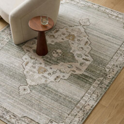 Livabliss Fifth Avenue-Vintage Grey Off-White Green Traditional Boho Fringe Living Dining Bedroom Rug 152 X 225 Cm Easy Care, Non Shedding - thumbnail 7