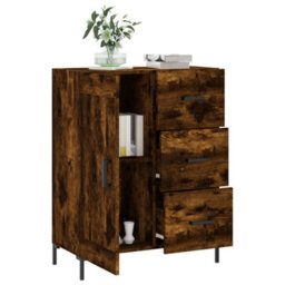 Berkfield Classic Sideboard Smoked Oak 69.5X34X90 Cm Engineered Wood - thumbnail 4