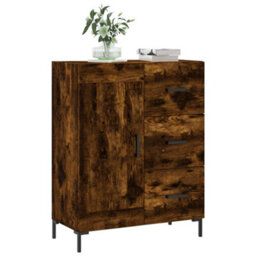 Berkfield Classic Sideboard Smoked Oak 69.5X34X90 Cm Engineered Wood - thumbnail 3