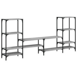 Walplus Tv Cabinet Grey Sonoma 206.5X28.5X95 Cm Engineered Wood - thumbnail 2