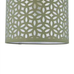 First Choice Lighting Set Of 2 Sage Green Laser Cut 25Cm Pendant Lightshades - thumbnail 3