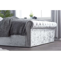 Birlea Sienna Small Double Ottoman Bed In Steel Crushed Velvet - thumbnail 4