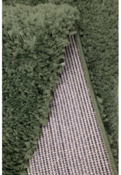 Melrose Venus Shaggy High Pile Sage Green Medium Area Rug 120/170Cm - thumbnail 4