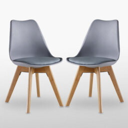 Life Interiors Halo Round Dining Set With White 80 Cm Table And Set Of 2 Grey Lorenzo Dining Chairs - thumbnail 4