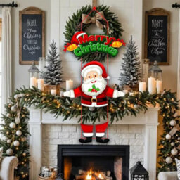 Amorly 3Pcs Christmas Santa Door Hanging Decorations, Festive Wall Pendants, Indoor & Outdoor Ornaments For Holiday Home And Xmas Party - thumbnail 6