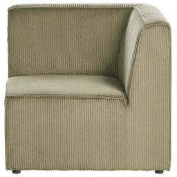 Beliani Corner Seat Lemvig Corduroy Green Right Hand - thumbnail 5
