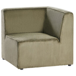 Beliani Corner Seat Lemvig Corduroy Green Right Hand - thumbnail 4