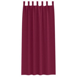 Berkfield Curtains With Curtains 2 Pcs Wine Red Polyester - thumbnail 3