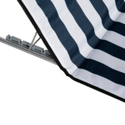 Outsunny 2 Pieces Outdoor Beach Mat Steel Reclining Chair Set W/ Pillow Blue - thumbnail 9