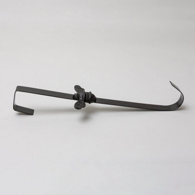 Brass Bee Wreath Hanger - Black Finish - image 1