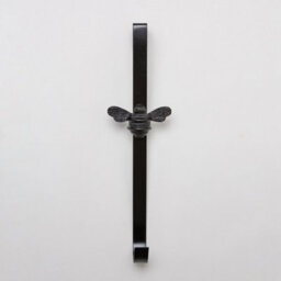 Brass Bee Wreath Hanger - Black Finish - thumbnail 2