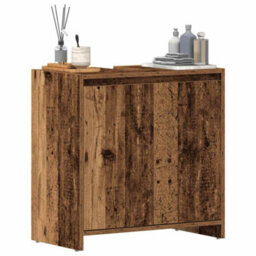 Walplus Bathroom Sink Cabinet Old Wood 60X33X60 Cm Engineered Wood - thumbnail 1