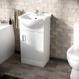 Nes Home Suite Set Of 450mm White Basin Vanity And Close Coupled Toilet - thumbnail 3