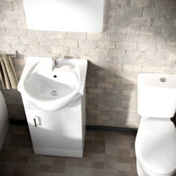Nes Home Suite Set Of 450mm White Basin Vanity And Close Coupled Toilet - thumbnail 2