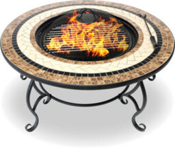Centurion Supports Topanga High-End Multi-Functional Garden Fire Pit, Brazier, Coffee Table, Bbq, Ice Bucket With Ceramic Tiles