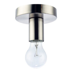 Happy Homewares Satin Nickel Ceiling Or Wall Light Fitting For Industrial Style Light Bulbs - thumbnail 1