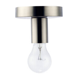Happy Homewares Satin Nickel Ceiling Or Wall Light Fitting For Industrial Style Light Bulbs - thumbnail 4