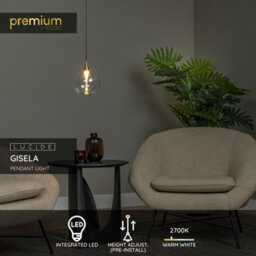 Lucide Premium Gisela Pendant Light Diameter 16Cm Led 2700K - Transparent - thumbnail 2