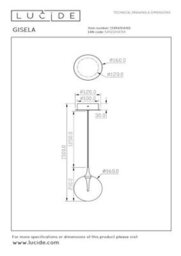 Lucide Premium Gisela Pendant Light Diameter 16Cm Led 2700K - Transparent - thumbnail 6
