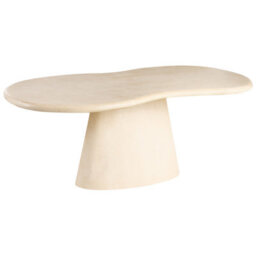Beliani Garden Dining Table Spoleto 200 Cm 110 Cm Beige