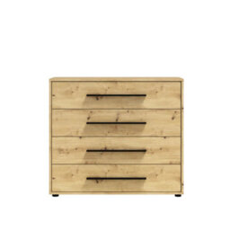 Arte Maxione Mx-03 Chest Of Drawers 99Cm - Oak Artisan, Natural Four-Drawer Storage - thumbnail 2