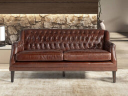 Angel Cerda 3-Seater Chester Sofa In Cognac Brown Leather - thumbnail 3