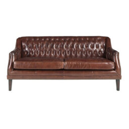 Angel Cerda 3-Seater Chester Sofa In Cognac Brown Leather - thumbnail 2