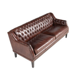 Angel Cerda 3-Seater Chester Sofa In Cognac Brown Leather - thumbnail 8