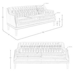 Angel Cerda 3-Seater Chester Sofa In Cognac Brown Leather - thumbnail 9