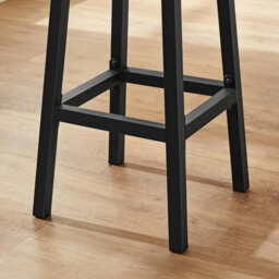 Songmics Pair Of Bar Stools, Counter Chairs, Durable Steel Frame, Effortless Setup, Industrial, Greige And Black - thumbnail 5