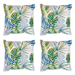 icon Indoor And Outdoor Waterproof Filled Cushion Set Of 4 Natural Palm - thumbnail 1