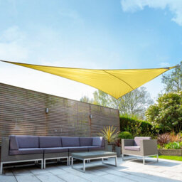 Kookaburra 6M X 4.2M Right Angle Triangle Waterproof Yellow Garden Patio Sun Shade Sail Canopy 98% Uv Block With Free Rope - thumbnail 2