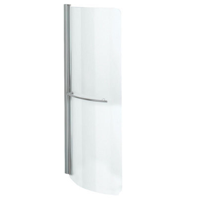 Cooke & Lewis Adelphi Curved Silver Effect Frame Bath Screen (H)1500mm - image 1