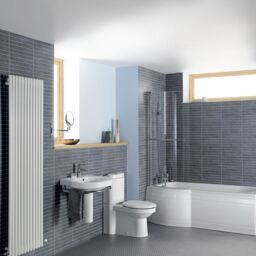 Cooke & Lewis Adelphi Curved Silver Effect Frame Bath Screen (H)1500mm - thumbnail 2
