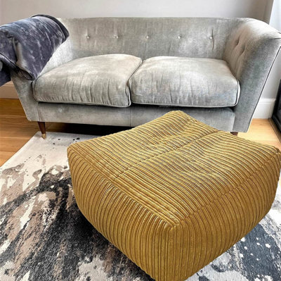 Beautiful Beanbags Mega Jumbo Cord Cube Luxury Jumbo Cord Beanbag
