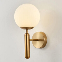 Led Wall Light Indoor E27 Wall Sconce With Globe Glass Ball Gold - thumbnail 2