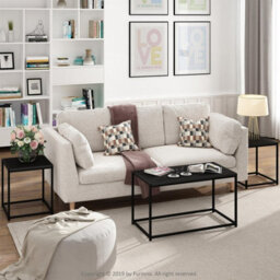 Walplus Camnus Modern Living End Table With Clean Lines, French Oak Grey Finish - thumbnail 6