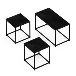 Walplus Camnus Modern Living End Table With Clean Lines, French Oak Grey Finish - thumbnail 1