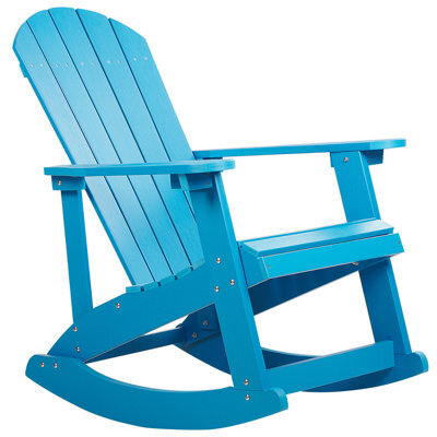 Beliani Garden Rocking Chair Adirondack Blue - image 1