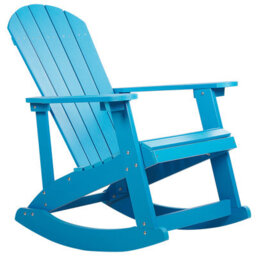 Beliani Garden Rocking Chair Adirondack Blue - thumbnail 1