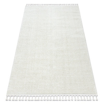 RugsX Carpet Sevilla Pc00B Stripes White Fringe Berber Moroccan Shaggy 200X290 Cm - image 1