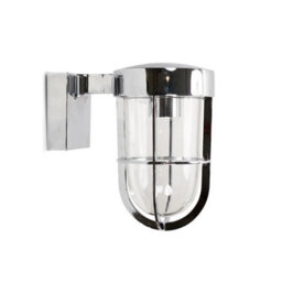 Valuelights Fanar Polished Chrome Industrial Chrome Bathroom Wall Light With Led Bulb - thumbnail 4